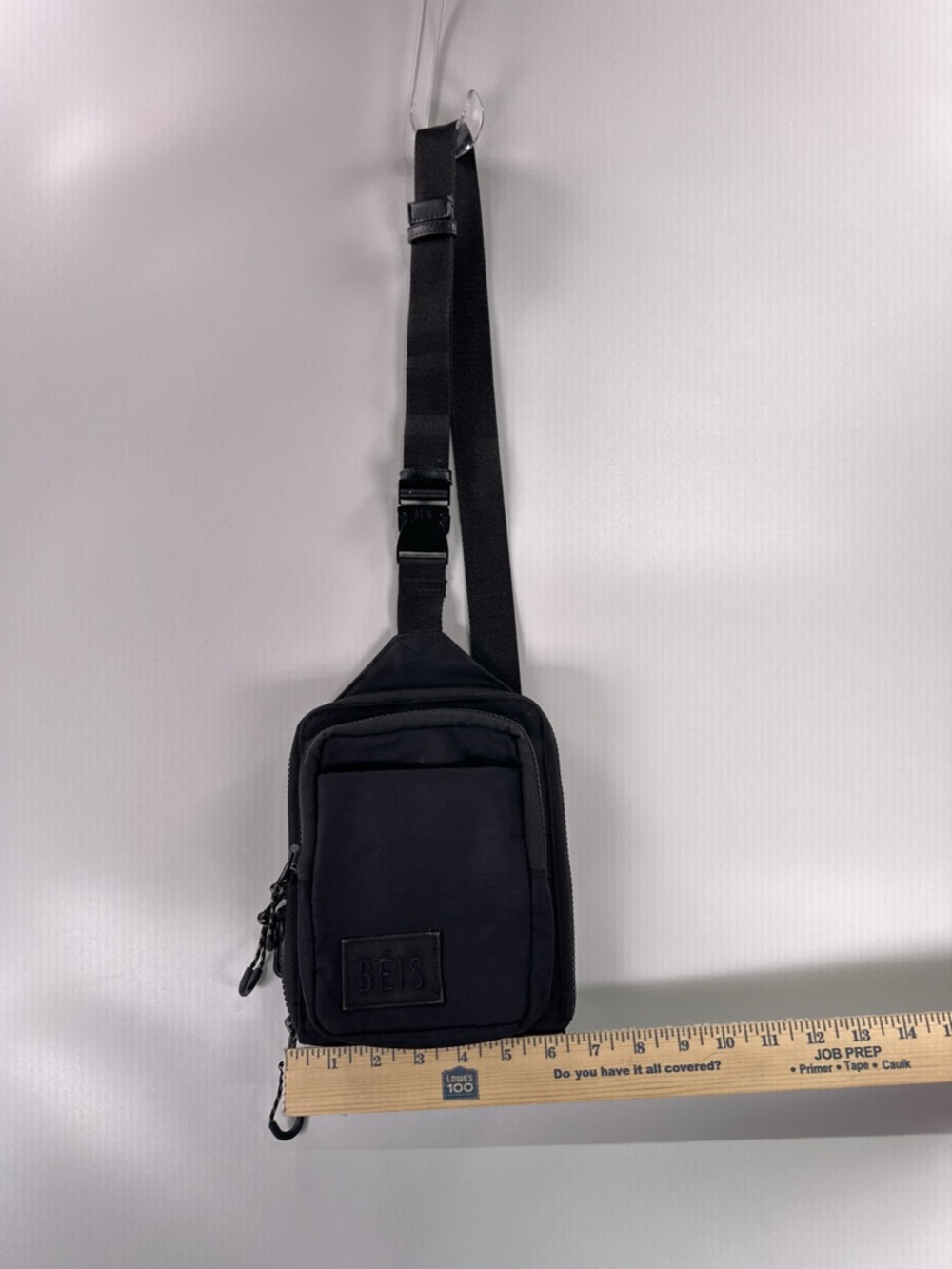 BÉIS The Sport Sling Bag Crossbody Travel Nylon Black 7”x 8”x 2” - Picture 12 of 14